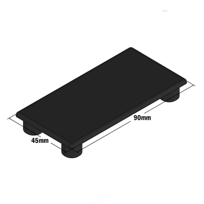60-020-1 MODULAR SOLUTIONS POLYAMIDE PART END CAP 45MM X 90MM BLACK
